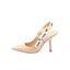 DIOR – Escarpins slingback J’ADIOR  – Cuir verni nude & ruban signature