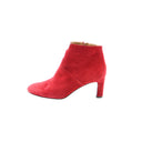 HERMÈS – Heeled Ankle Boots – Suede & red color