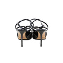 JIMMY CHOO – Escarpins à brides ondulées  – Cuir verni noir