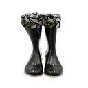 CHANEL – Black Rubber Heel Rain Boots