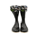 CHANEL – Black Rubber Heel Rain Boots