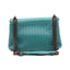 BOTTEGA VENETA – Sac à rabat Intrecciato chaîne  – Cuir intrecciato vert turquoise