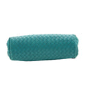 BOTTEGA VENETA – Chain Intrecciato Flap Bag – Turquoise Green Intrecciato Leather