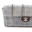 Sac baguette East West Choco Bar en jean