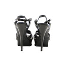 SAINT LAURENT – Black Leather Tribute Sandals