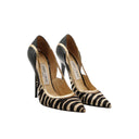 JIMMY CHOO – Escarpins à bout pointu en poulain zébré