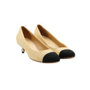 CHANEL – Ballerines à talon bicolores