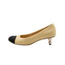 CHANEL – Two-tone heeled ballet flats