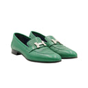 HERMES – Mocassins en cuir vert