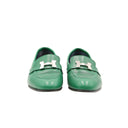HERMES – Green Leather Loafers