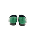HERMES – Green Leather Loafers