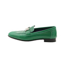 HERMES – Green Leather Loafers