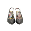 HERMÈS – Black Leather Slingback Pumps
