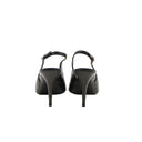 HERMÈS – Black Leather Slingback Pumps