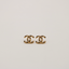 Boucles d'oreilles logo CC dorée perles et strass