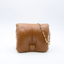Goya Puffer bag in shiny oak Nappa leather