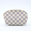 Pochette cosmétique en toile Damier Azur