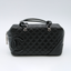 Sac ligne Cambon en cuir noir matelassée