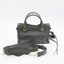 Sac Nano City en cuir gris