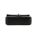 CHANEL – Mini Classic bag with handle in black lambskin & gold-tone metal