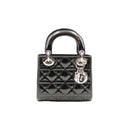 DIOR – Lady Dior Mini Bag in Black Patent Leather