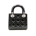 DIOR – Lady Dior Mini Bag in Black Patent Leather