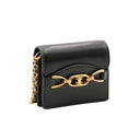 CELINE – Triomphe card holder in black calfskin