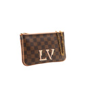 LOUIS VUITTON – Double Zip Pochette Damier Ebene