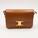 Sac Triomphe Classique en veau satiné bronze