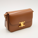 Classic Triomphe Bag in bronze satin calfskin