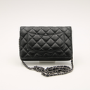 2.55 Reissue Chain Wallet in Leather and Ruthenium