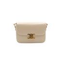 CELINE – Classic Triomphe Bag in Ecru Shiny Calfskin