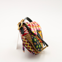 Black leather Saddle bag embroidered with beads