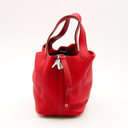 Red Taurillon Clémence leather Picotin 18 Bag