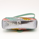 Green leather Marmont bag with rainbow sequins