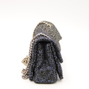 Sac Crush noir en tweed couvert de sequins argentés