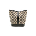 CELINE – Sac bucket en toile Triomphe et cuir noir