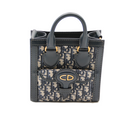 Dior Oblique mini tote in blue canvas