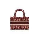 DIOR – Mini Book Tote Oblique Bordeaux