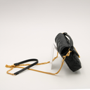 Baguette Mini bag in black leather with embossed FF motif