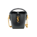 Micro Le 37 Bag in shiny black leather