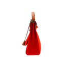 HERMÈS – Orange canvas & natural leather Herbag