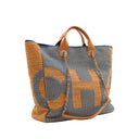 CHANEL – Oversized Logo Canvas & Leather Tote