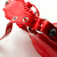 Sac Le Cagole XS en cuir vieilli rouge