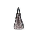 DIOR – Diorissimo Small – Cuir bleu marine et sequins argent et rose