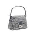 FENDI – Mamma Baguette – Midnight Blue and Grey Zucca Canvas