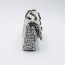Chanel 2.55 bag in white embroidered tweed and jewelry