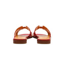 HERMÈS – Sandales Oran Crocodile Rouge – Taille 36