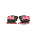 CHANEL – Mules Entredoigt Matelassées Rose & Noir – Taille 38