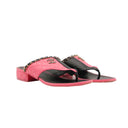 CHANEL – Mules Entredoigt Matelassées Rose & Noir – Taille 38